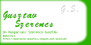 gusztav szerencs business card