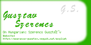 gusztav szerencs business card